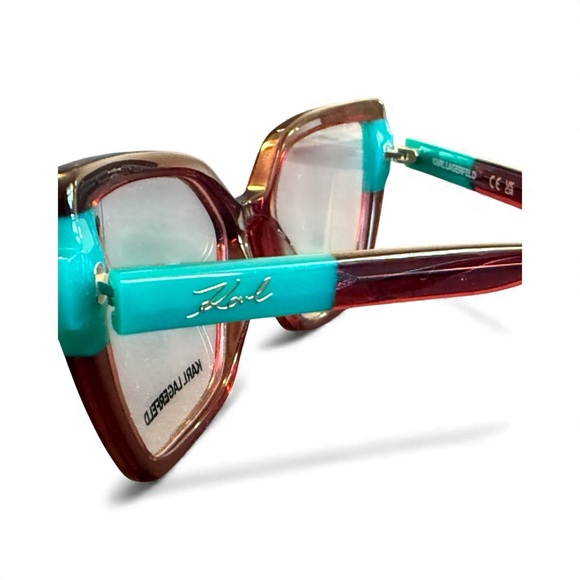 Karl Lagerfeld NWT Burgundy and Teal Women's Glasses - Picture 5 of 7